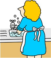 Mujer lavando