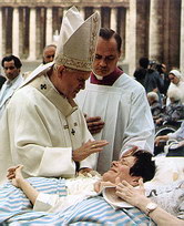 Juan Pablo II y enfermos